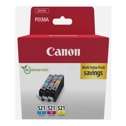 Canon Cartus cu cerneala cian / magenta / galben (2934B010 / CLI521) (multipack)