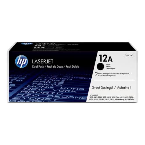 HP Toner negru (Q2612AD / 12AD) (Pachet dublu)