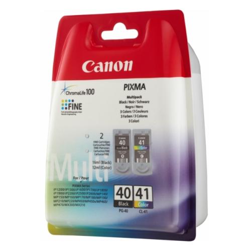 Canon Cartus cu cerneala negru / culoare (0615B036 / PG40+CL41) (Pachet dublu, multipack)