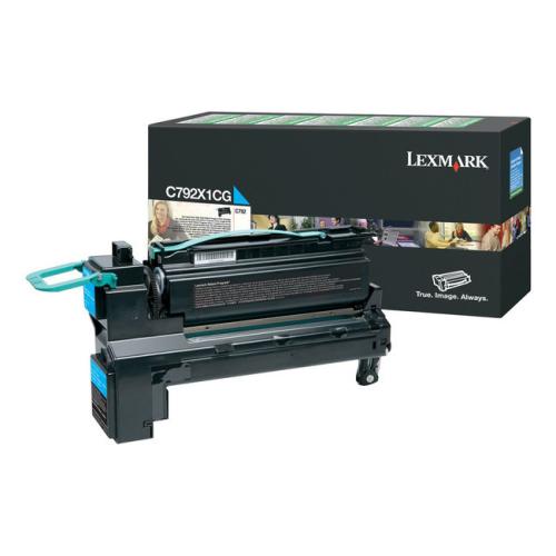 Lexmark Toner cian (C792X1CG / 0C792X1CG) (Returnare, high capacity)