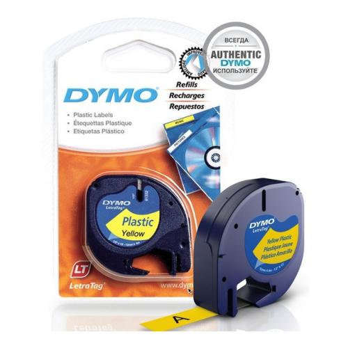 Dymo Banda de inscriptionare Letra Tag galben (91202 / S0721620), 12mm