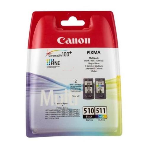 Canon Cartus cu cerneala negru / culoare (2970B010 / PG510+CL511) (Pachet dublu, multipack)