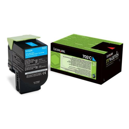 Lexmark Toner cian (70C20C0 / 702C) (Returnare)