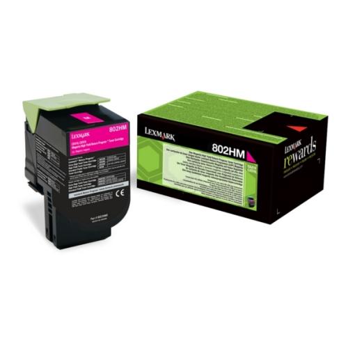 Lexmark Toner magenta (80C2HM0 / 802HM) (Returnare)