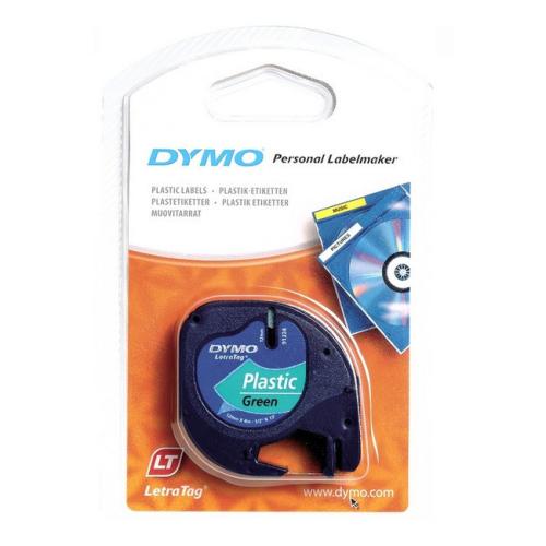 Dymo Banda de inscriptionare Letra Tag verde (91204 / S0721640), 12mm