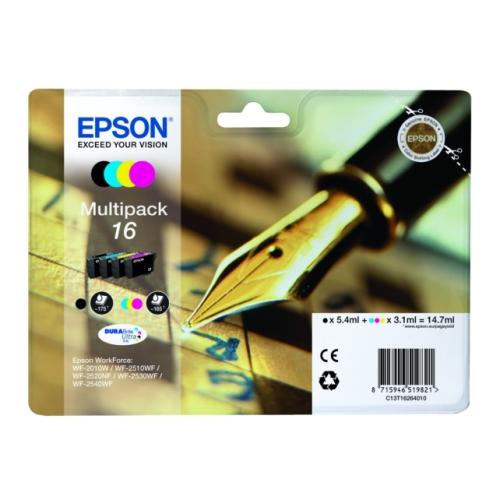 Epson Cartus cu cerneala negru / cian / magenta / galben (C13T16264010 / 16) (multipack)