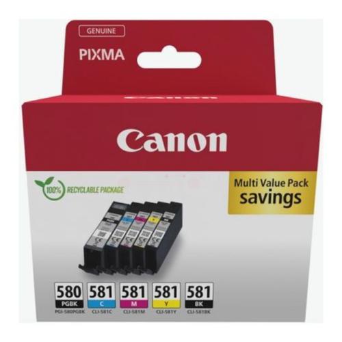 Canon Cartus cu cerneala negru / fotografie neagrăgrafie / cian / magenta / galben (2078C005 / PGI580CLI581) (multipack)