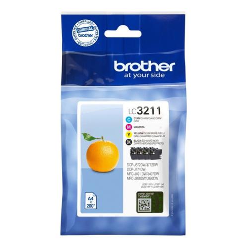 Brother Cartus cu cerneala negru / cian / magenta / galben (LC3211VALDR) (multipack)