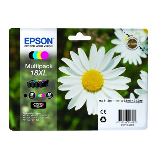 Epson Cartus cu cerneala negru / cian / magenta / galben (C13T18164012 / 18XL) (multipack, high capacity)