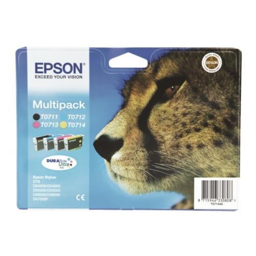 Epson Cartus cu cerneala negru / cian / magenta / galben (C13T07154012 / T0715) (multipack)