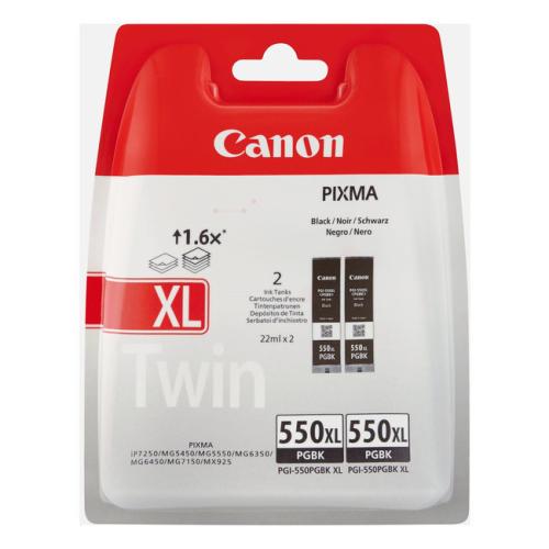 Canon Cartus cu cerneala negru (6431B005 / PGI550PGBKXL) (Pachet dublu, high capacity)