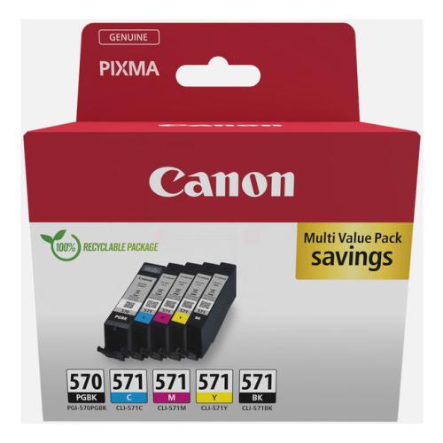 Canon Cartus cu cerneala negru / cian / magenta / galben (0372C004 / PGI570CLI571) (multipack)