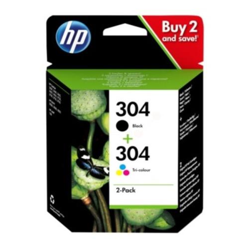 HP Cartus cu cerneala negru / culoare (3JB05AE / 304) (Pachet dublu, multipack)