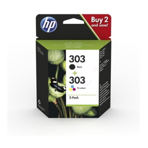 HP Cartus cu cerneala negru / culoare (3YM92AE / 303) (Pachet dublu, multipack)