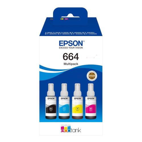 Epson Cartus cu cerneala negru / cian / magenta / galben (C13T664640 / 664) (multipack)