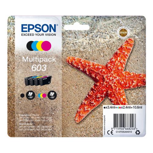 Epson Cartus cu cerneala negru / cian / magenta / galben (C13T03U64010 / 603) (multipack)