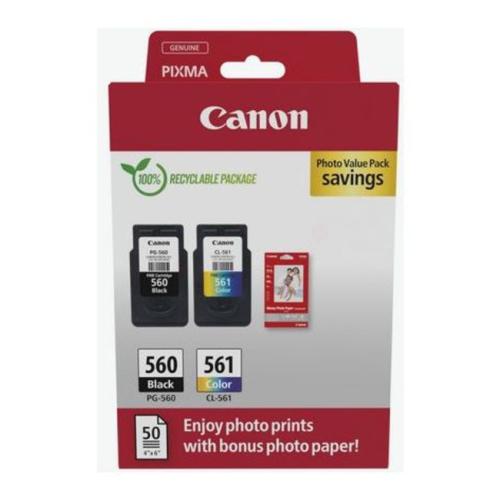 Canon Cartus cu cerneala negru / culoare (3713C008 / PG560+CL561) (Pachet dublu, multipack)