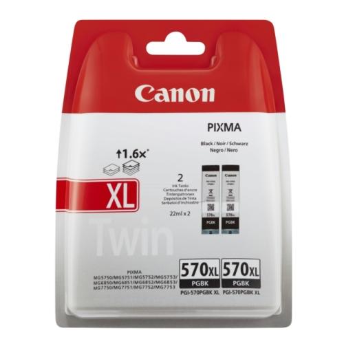 Canon Cartus cu cerneala negru (0318C010 / PGI570PGBKXL) (Pachet dublu, high capacity)