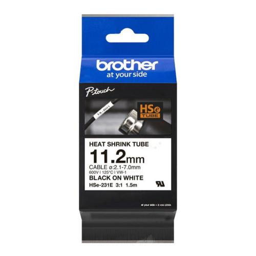 Brother Furtun reductibil la caldura negru / alb (HSE231E)